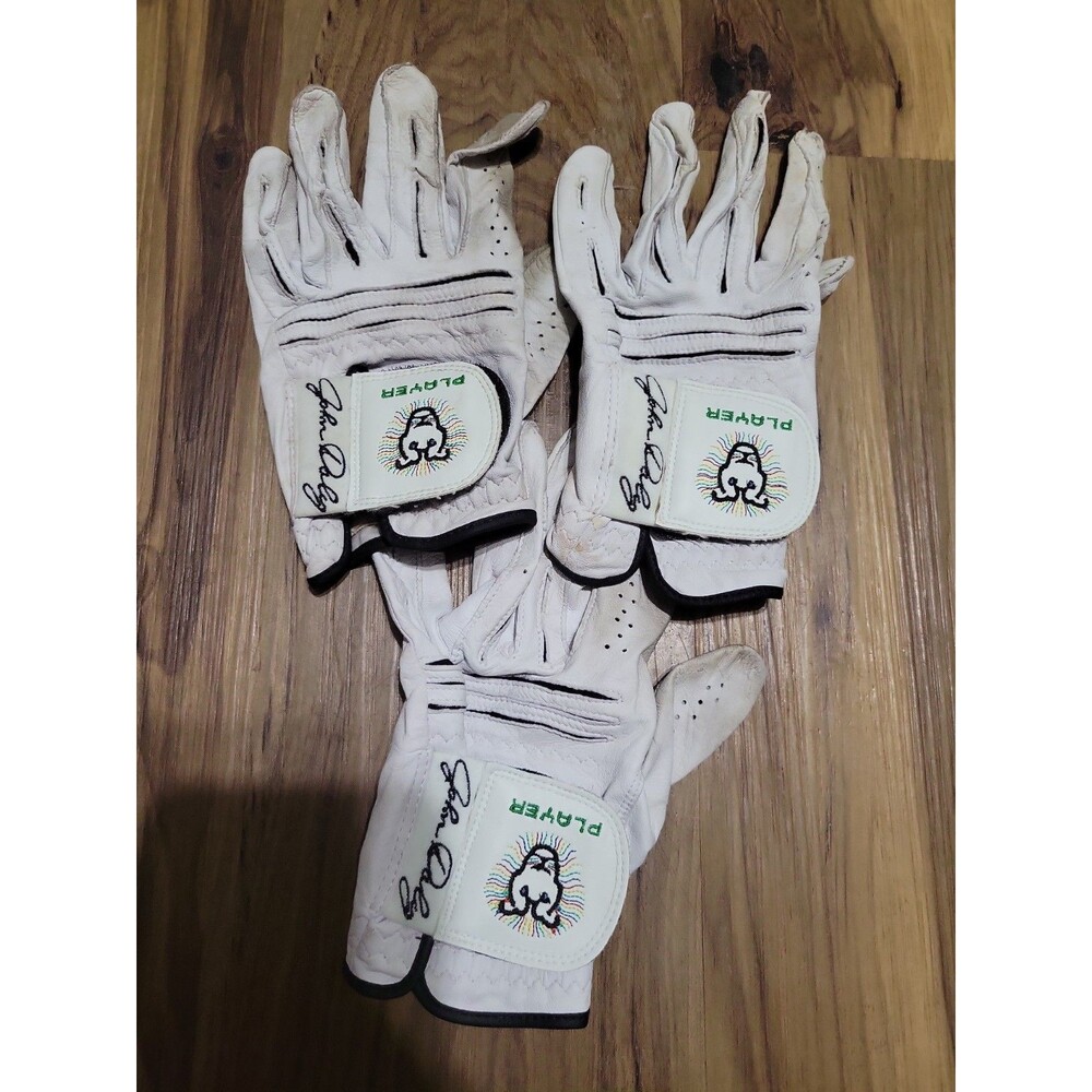 3x John Daly Player Series Logo Golf Gloves Left Hand (Righty) Leather M Mediim